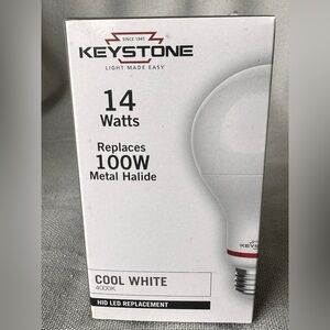 14W Cool White 4000k Keystone
120/277v LED Light Bulb New Dimmable